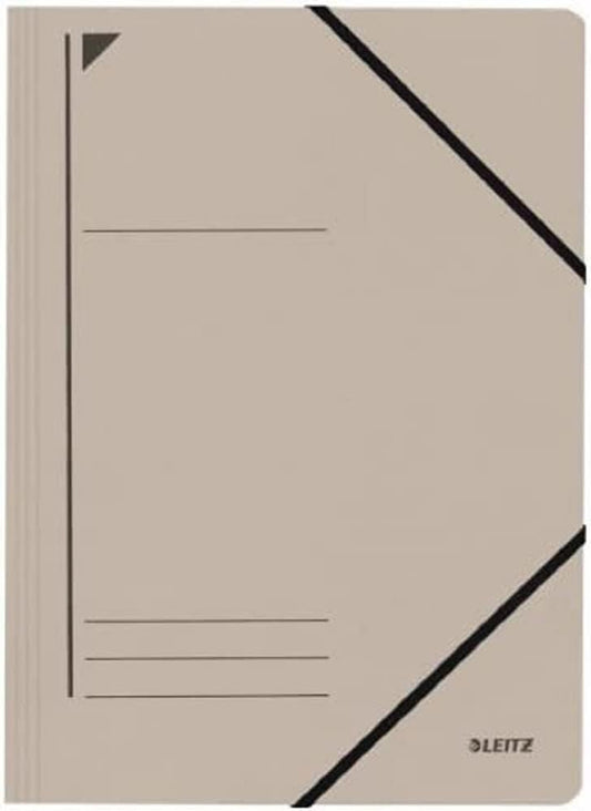 LEITZ Chemise à élastique, format A4, carton, gris - Cartouchify