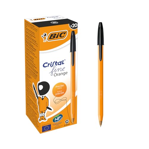 BIC Stylo à bille Orange, noir - Cartouchify
