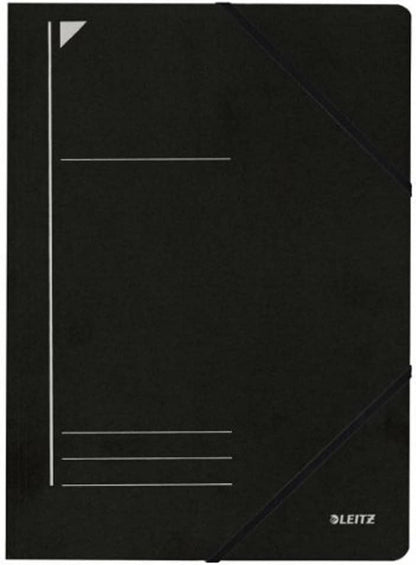 LEITZ Chemise à élastique, format A4, carton, noir - Cartouchify