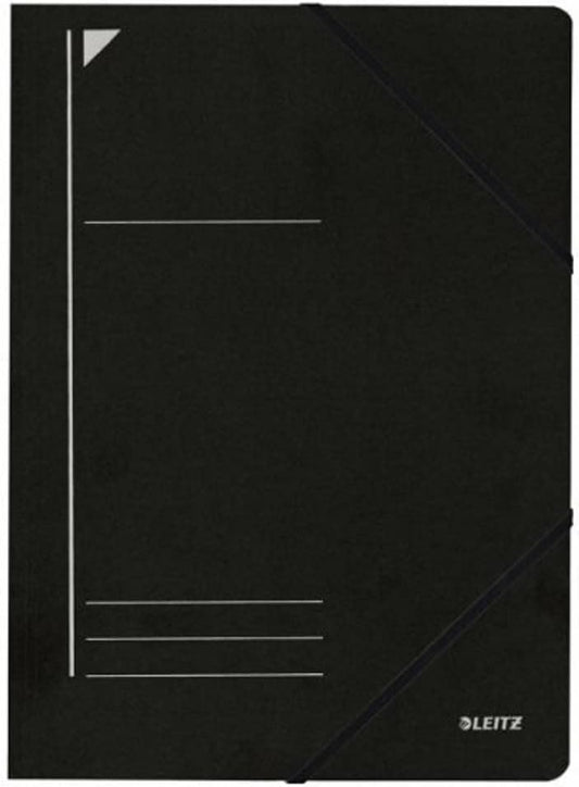LEITZ Chemise à élastique, format A4, carton, noir - Cartouchify