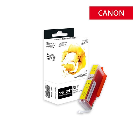 Cartouche Switch pour Canon C581XXL Jaune