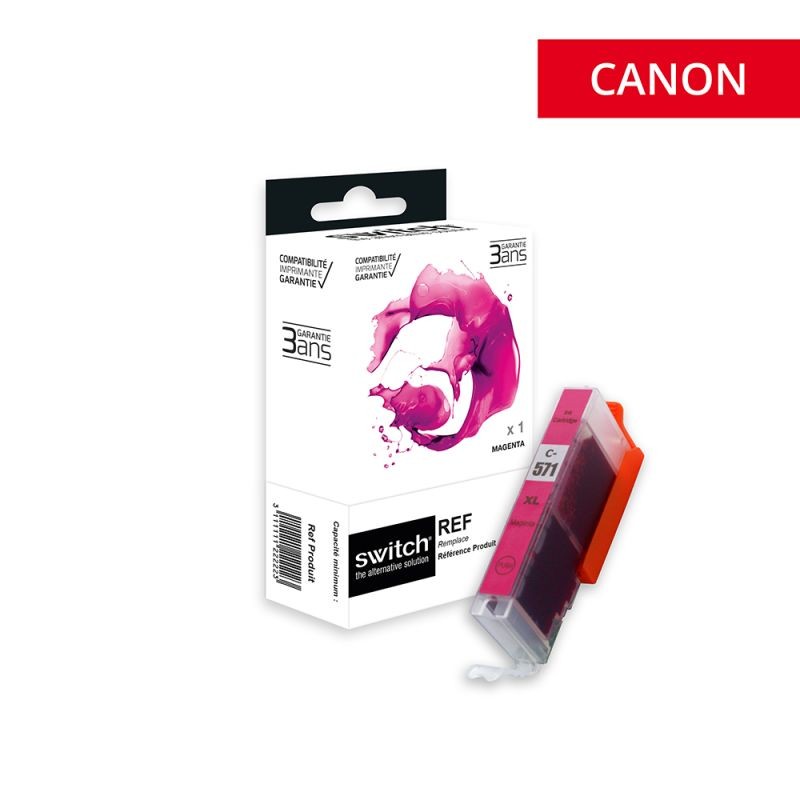 Cartouche Switch pour Canon CLI-571 MAG - 0333C001 Magenta