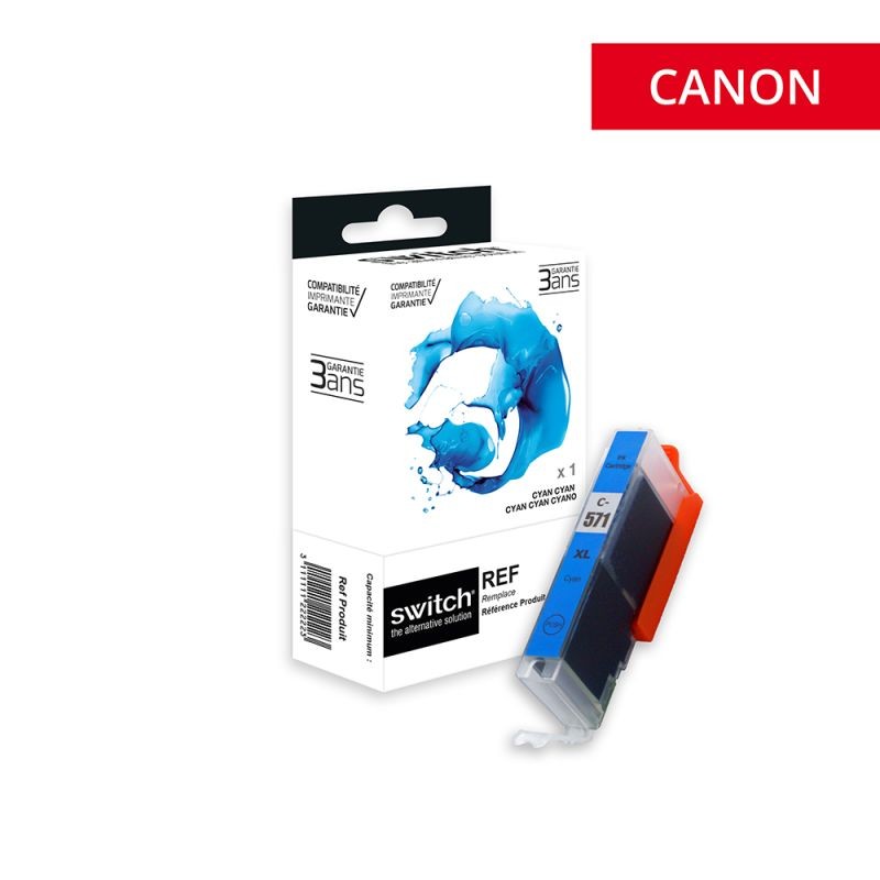 Cartouche Switch pour Canon CLI-571 CYAN - 0332C001 Cyan