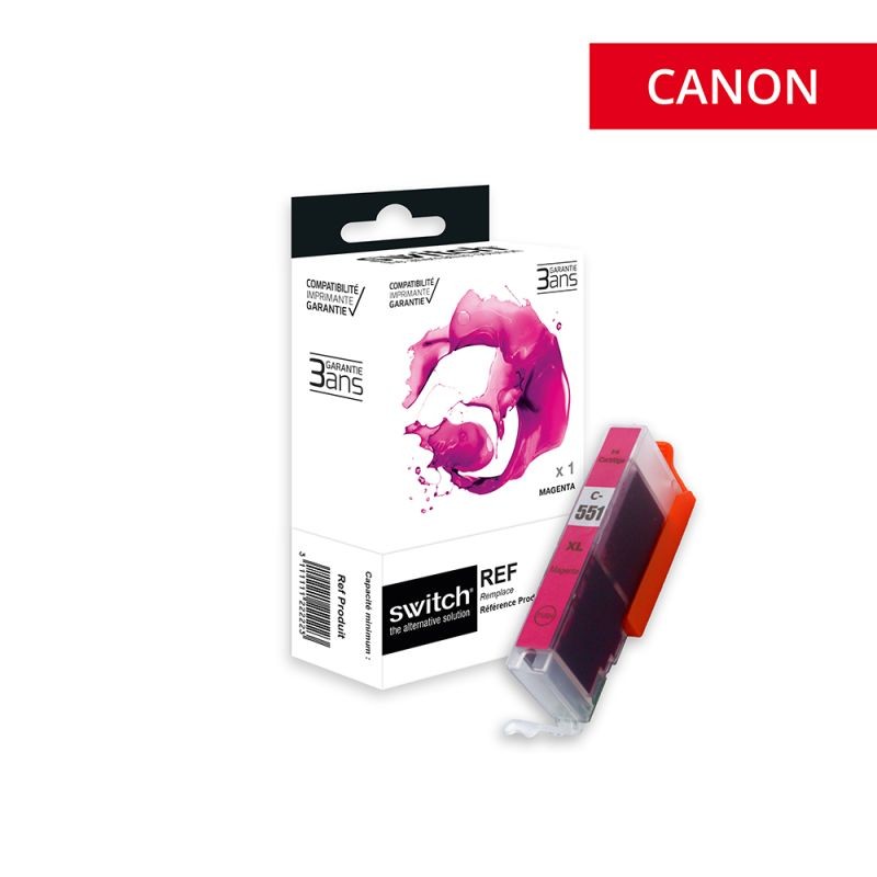 Cartouche Switch pour Canon CLI 551 Mg XL - 6446B001 Magenta