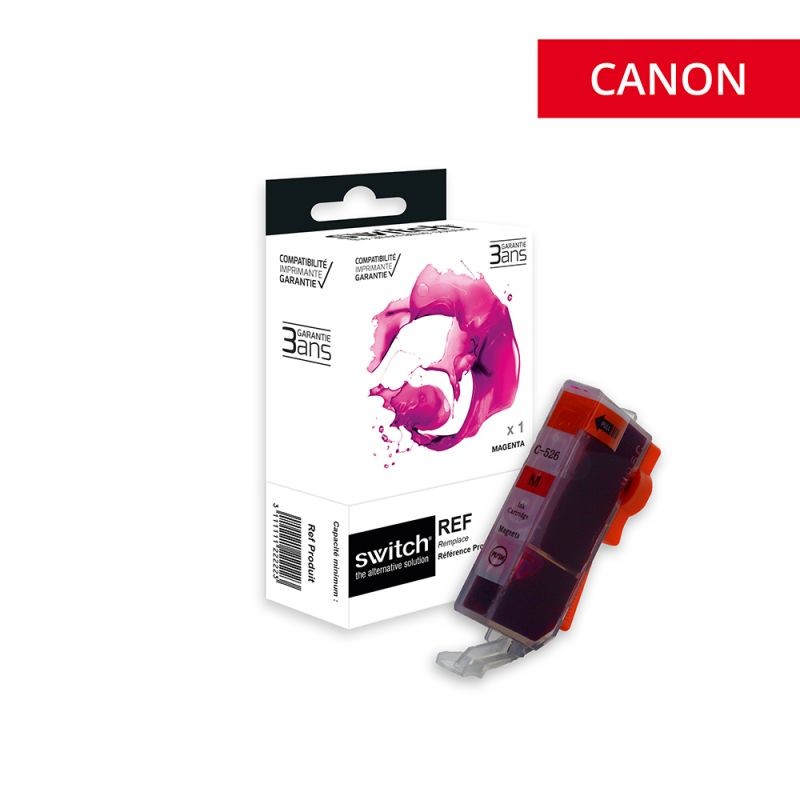 Cartouche Switch pour Canon CLI-526 M - 4542B001 Magenta