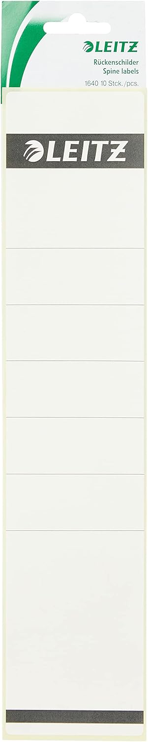 LEITZ Etiquette pour dos de classeur, 61 x 285 mm, blanc - Cartouchify