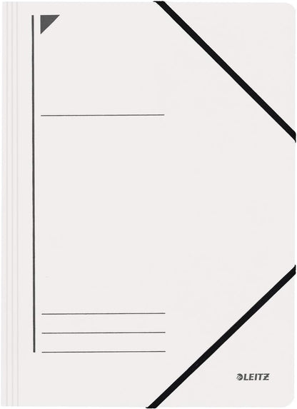 LEITZ Chemise à élastique, format A4, carton, blanc - Cartouchify