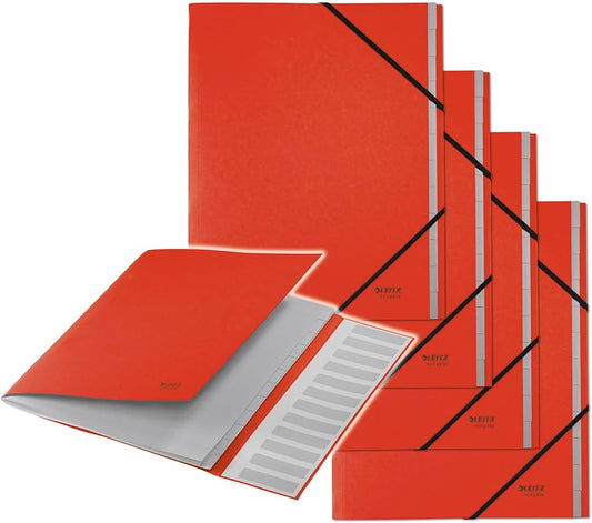 LEITZ Chemise trieur Recycle, A4, carton, rouge - Cartouchify