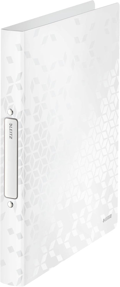 LEITZ Classeur à anneaux WOW, A4, PP, 2 anneaux, blanc - Cartouchify