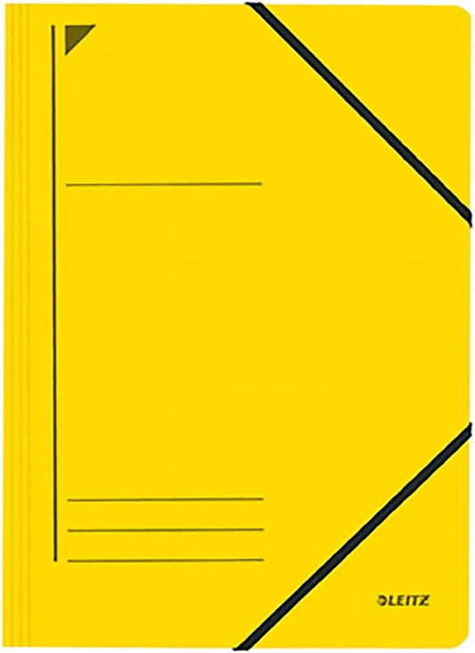 LEITZ Chemise à élastique, format A4, carton, jaune - Cartouchify