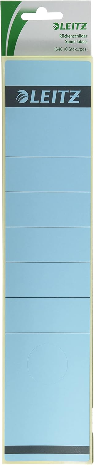 LEITZ Etiquette pour dos de classeur, 61 x 285 mm, bleu - Cartouchify