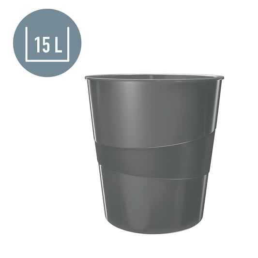 LEITZ Corbeille à papier WOW, en plastique, 15 litres, rouge - Cartouchify