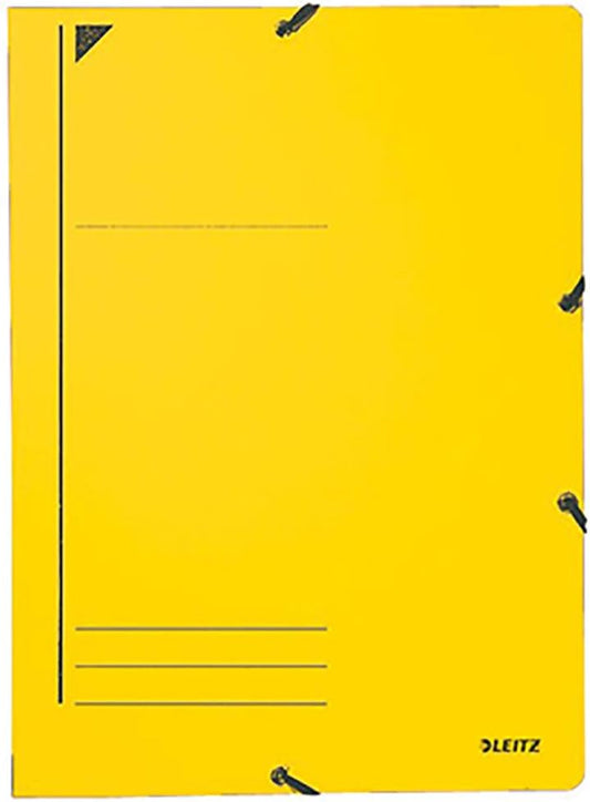LEITZ Chemise à élastique, format A4, carton, jaune - Cartouchify