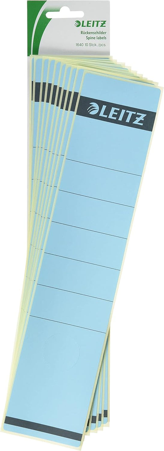LEITZ Etiquette pour dos de classeur, 61 x 285 mm, bleu - Cartouchify