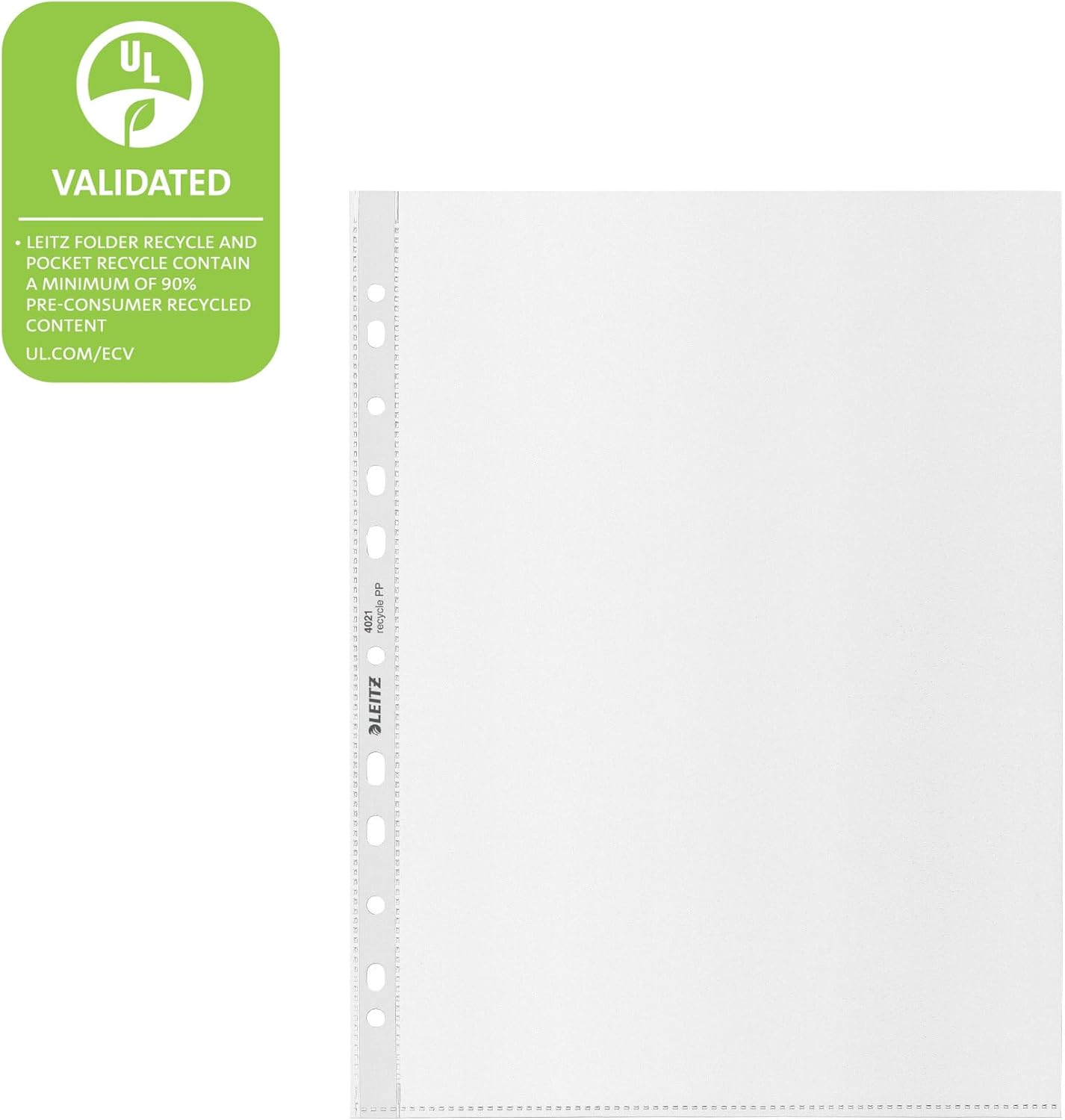 LEITZ Pochette perforée Recycle, A4 Maxi, PP, grainé - Cartouchify