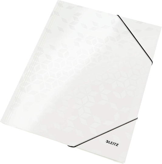 LEITZ Chemise à élastique WOW, A4, carton, blanc perle - Cartouchify