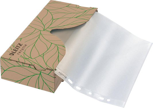 LEITZ Pochette perforée Recycle, A4, PP, grainé, 0,07 mm - Cartouchify