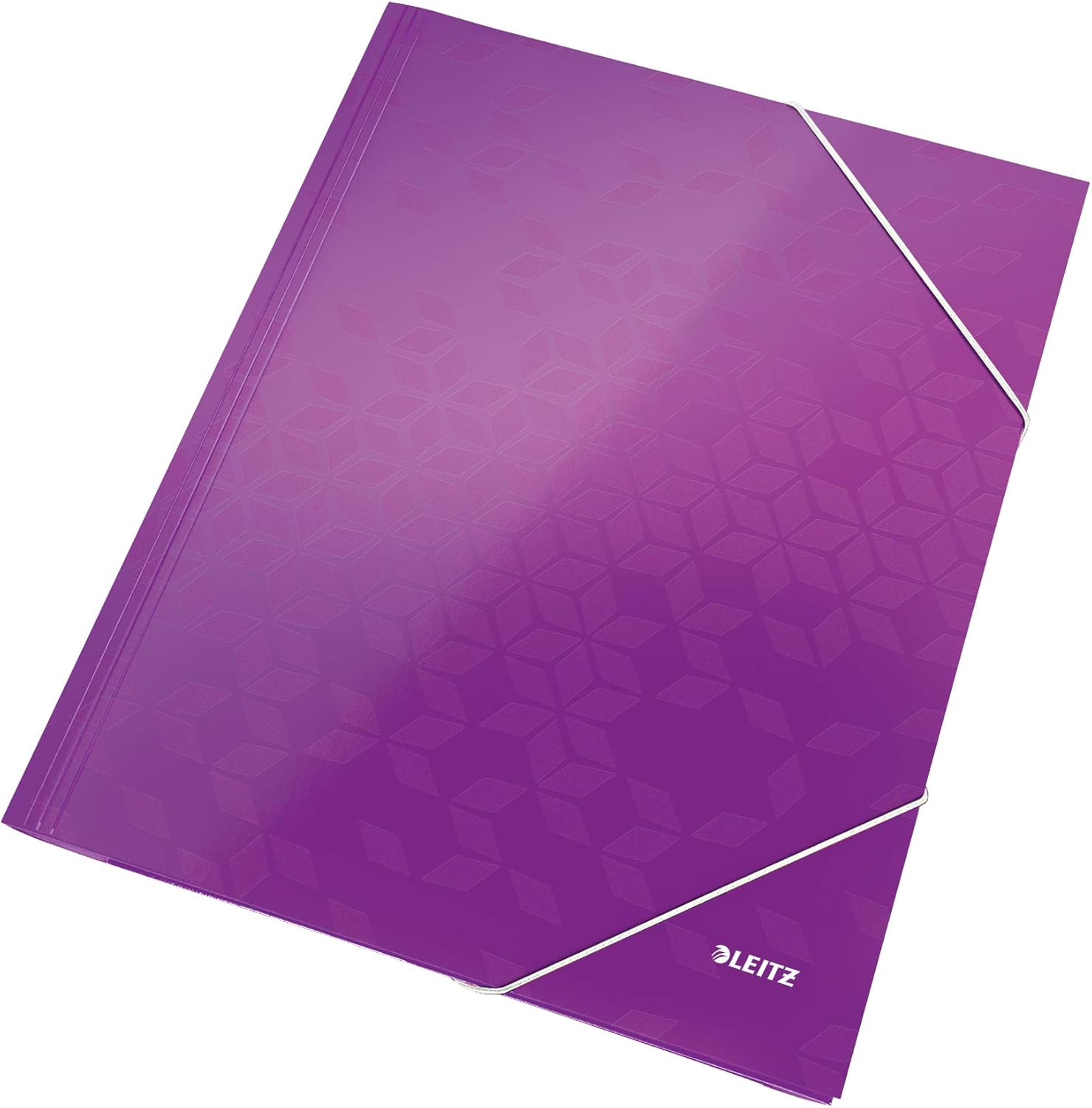 LEITZ Chemise à élastique WOW, format A4, carton, violet, - Cartouchify