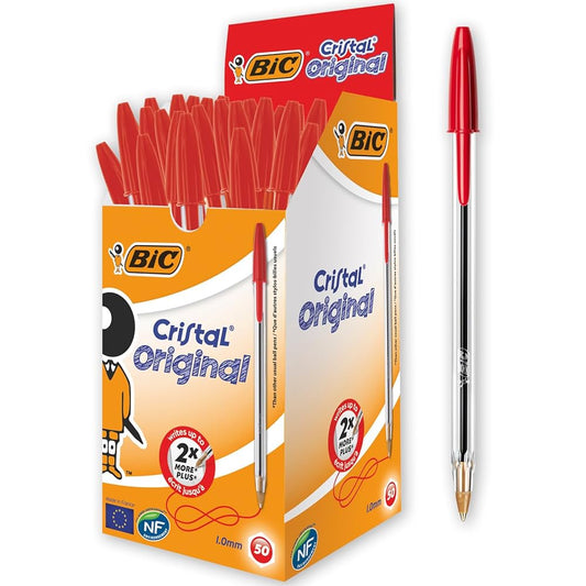BIC Stylo à bille Cristal Original, rouge - Cartouchify