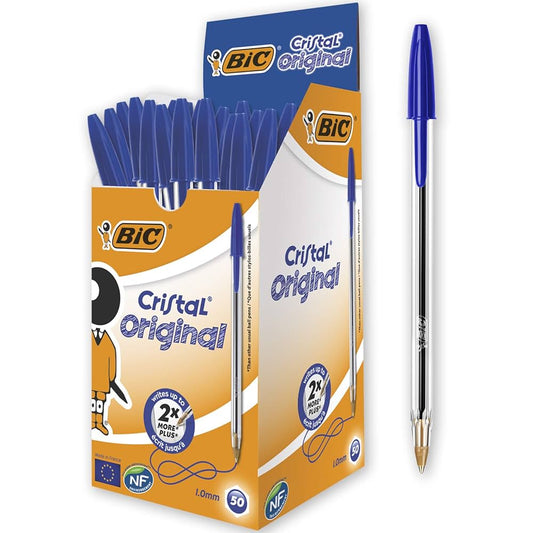 BIC Stylo à bille Cristal Original, bleu - Cartouchify