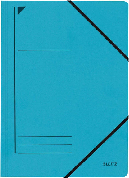 LEITZ Chemise à élastique, format A4, carton, bleu - Cartouchify
