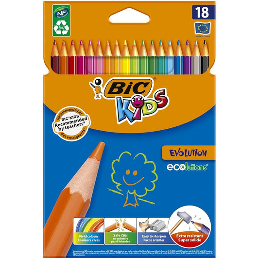 BIC KIDS Crayon de couleur Evolution ecolutions, étui en