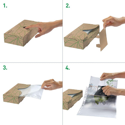 LEITZ Pochette perforée Recycle, A4, PP, grainé, 0,07 mm - Cartouchify