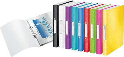 LEITZ Classeur à anneaux WOW, A4, PP, 2 anneaux, blanc - Cartouchify
