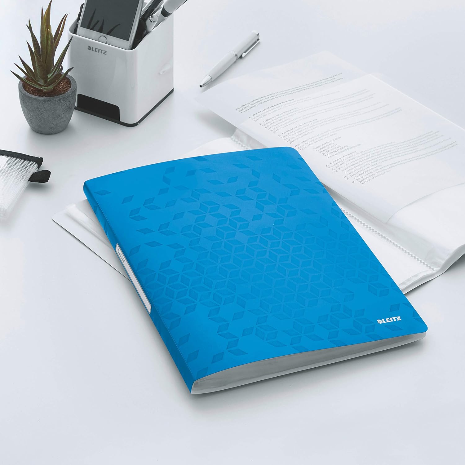 LEITZ Protège-documents WOW, A4, PP, 40 pochettes, bleu - Cartouchify