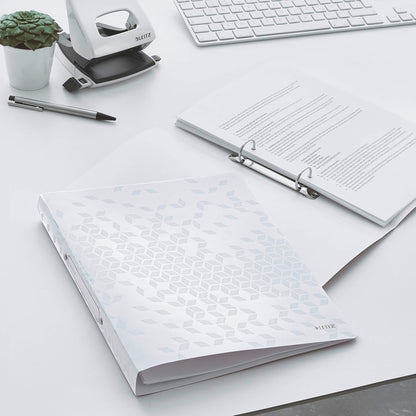 LEITZ Classeur à anneaux WOW, A4, PP, 2 anneaux, blanc - Cartouchify