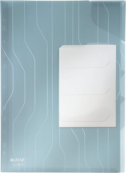 LEITZ chemise trieur CombiFile, A4, PP, bleu, 0,20 mm - Cartouchify