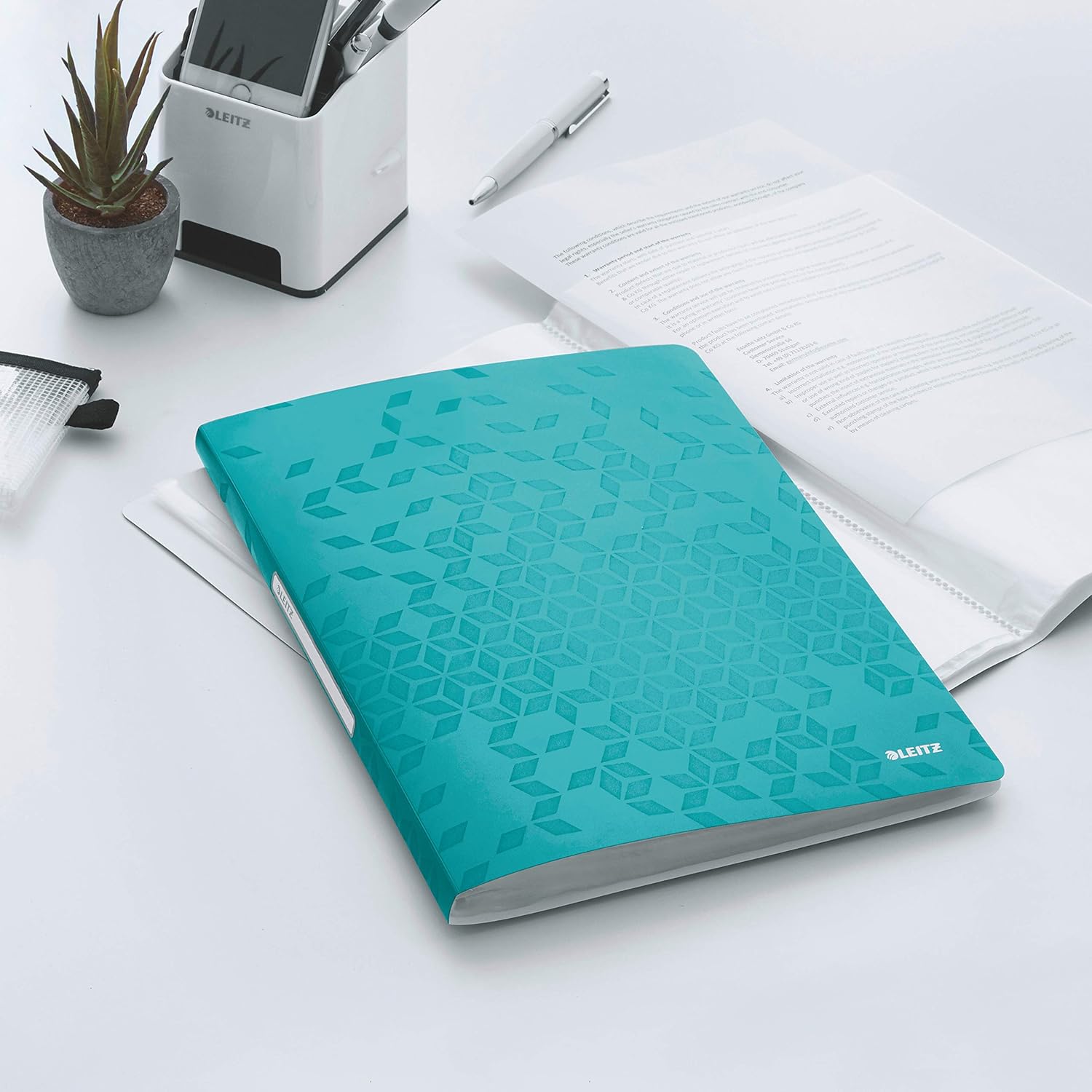 LEITZ Protège-documents WOW, A4, PP, 40 pochettes, menthe - Cartouchify