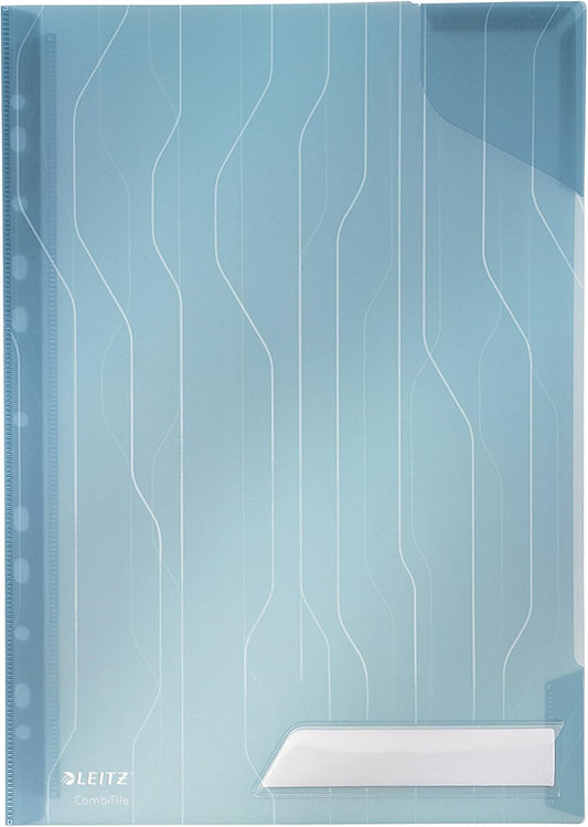 LEITZ Pochette CombiFile, A4, PP, 0,20 mm, bleu - Cartouchify