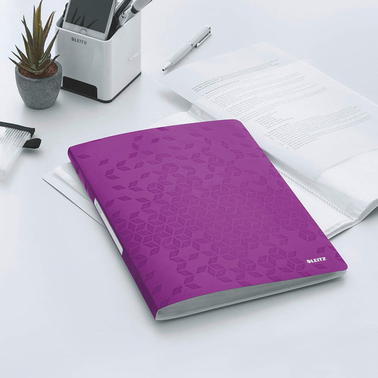 LEITZ Protège-documents WOW, A4, PP, 40 pochettes, violet - Cartouchify