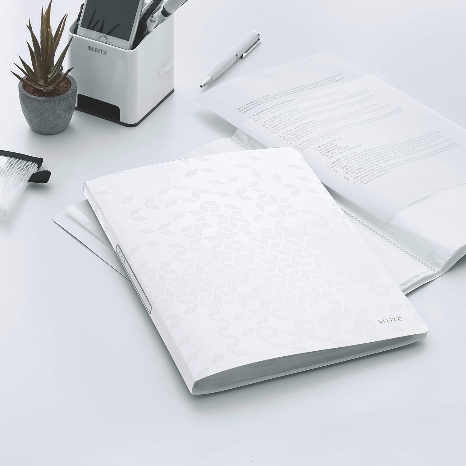 LEITZ Protège-documents WOW, A4, PP, 40 pochettes, blanc - Cartouchify