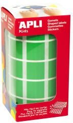 APLI Kids Gommette de couleur "carré", en rouleau, vert