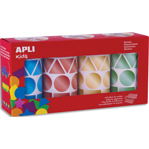 APLI kids Gommettes "Géométrique XL", en rouleau, assorti