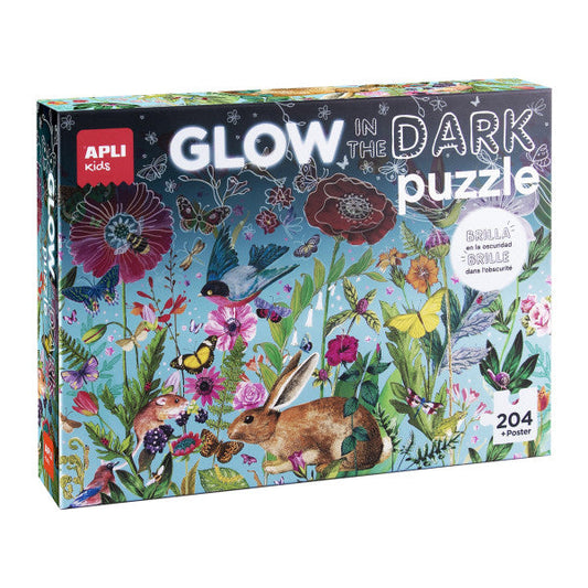 APLI kids Puzzle "GLOW IN THE DARK Flower", 204 pièces