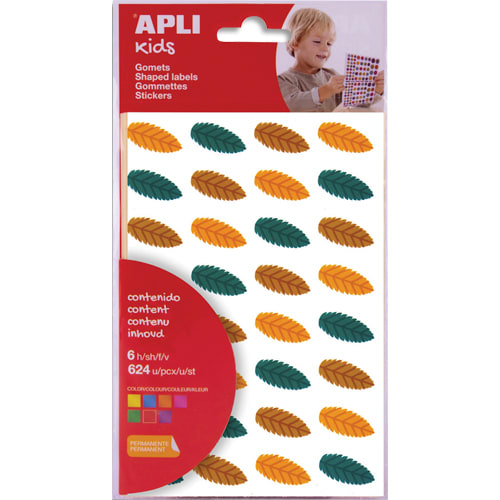 APLI kids Gommettes "Feuilles d'arbre", en sachet