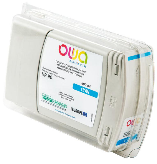 HP 90 - cartouche d'encre traceur remanufacturée OWA pour HP - Cyan - Cartouchify