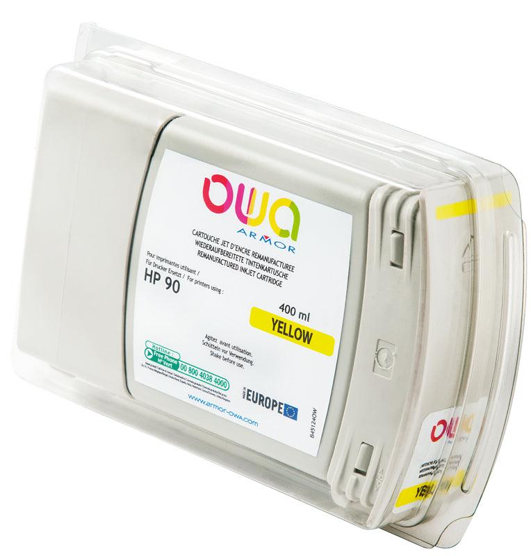 HP 90 - cartouche d'encre traceur remanufacturée OWA pour HP - Jaune - Cartouchify