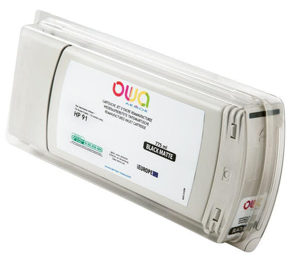 HP 91 - cartouche d'encre traceur remanufacturée OWA pour HP - Noir Mat - Cartouchify