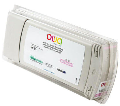 HP 91 - cartouche d'encre traceur remanufacturée OWA pour HP - Magenta Clair - Cartouchify