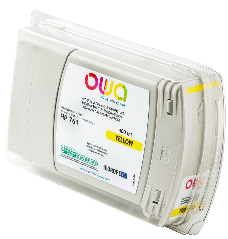 HP 761 - cartouche d'encre traceur remanufacturée OWA pour HP - Jaune - Cartouchify