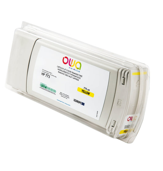 Image du hp 773 - cartouche d'encre traceur remanufacturée owa pour hp - jaune