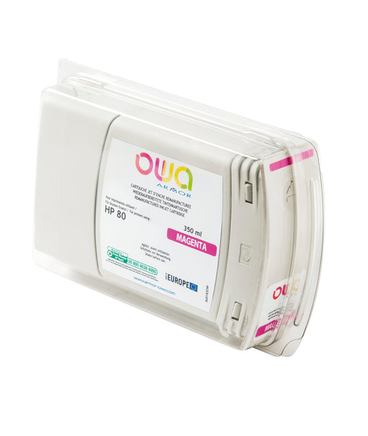 HP 80 - cartouche d'encre traceur remanufacturée OWA pour HP - Magenta - Cartouchify