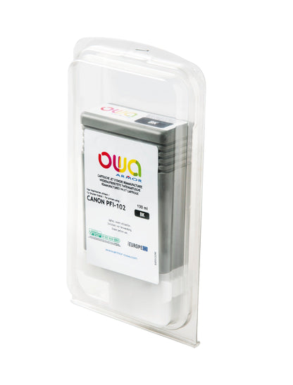 CANON PFI-102 - cartouche d'encre traceur remanufacturée OWA pour CANON - Noir - Cartouchify