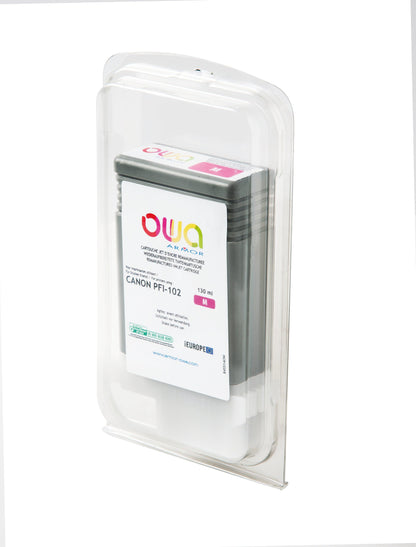CANON PFI-102 - cartouche d'encre traceur remanufacturée OWA pour CANON - Magenta - Cartouchify
