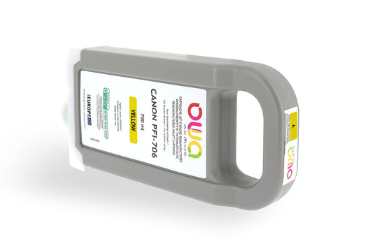 CANON PFI-706 - cartouche d'encre traceur remanufacturée OWA pour CANON - Jaune - Cartouchify