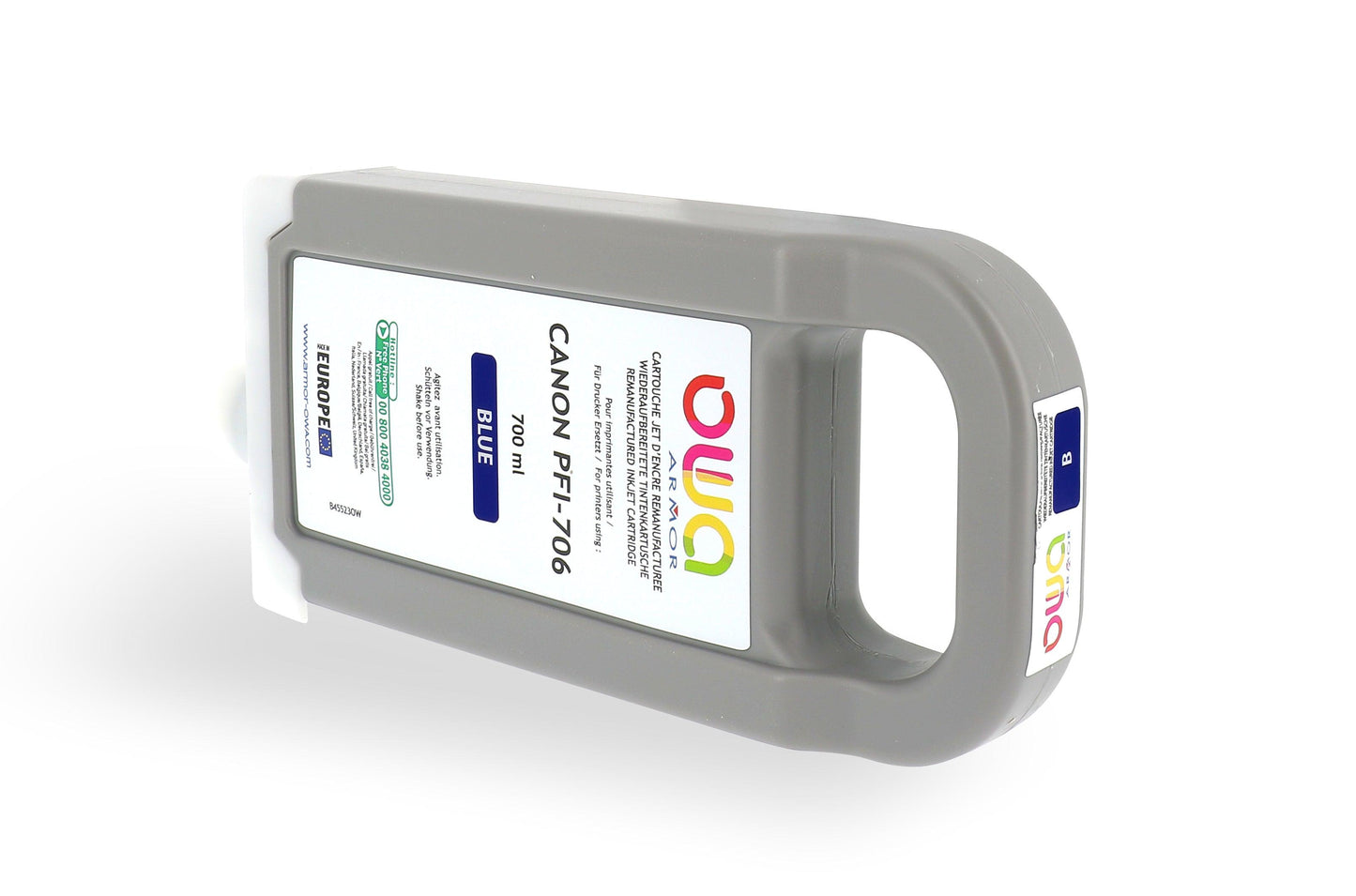 CANON PFI-706 - cartouche d'encre traceur remanufacturée OWA pour CANON - Bleu - Cartouchify